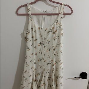 Sunday Best Floral Midi Dress - Cream and Orange
